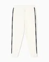 Ea7 Logo Series Cotton-blend Joggers In White