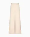 Ea7 Logo Series Cotton-blend Wide-leg Trousers