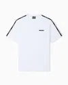 Ea7 Logo Series Cotton Crew-neck T-shirt In White