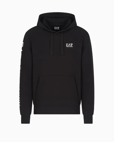 Ea7 Hoodie With Logo In Black