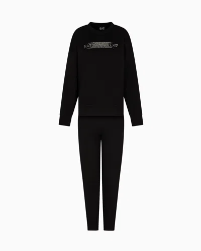 Ea7 Logo Series Cotton Interlock Tracksuit