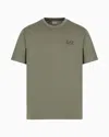 Ea7 Logo-print Cotton T-shirt In Green