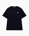 Ea7 Logo Series Cotton-jersey T-shirt In Black