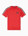 Ea7 Logo Series Cotton-jersey T-shirt In Red