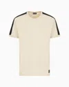 Ea7 Logo Series Cotton-jersey T-shirt In Beige