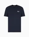 Ea7 Logo Series Cotton-jersey T-shirt In Navy Blue