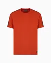 Ea7 Logo Series Cotton-jersey T-shirt In Orange