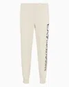 Ea7 Logo Series Cotton Joggers In Neutral