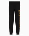 Ea7 Logo Series Cotton Joggers In Black