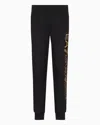 Ea7 Logo Series Cotton Joggers In Black