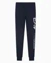 Ea7 Logo Series Cotton Joggers In Navy Blue