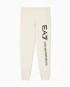 Ea7 Logo Series Cotton Joggers In Sand