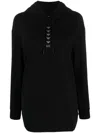 Ea7 Logo Series Drawstring Hoodie In Black