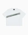 Ea7 Kids' Logo Series Girl Organic-cotton Crew-neck T-shirt In White