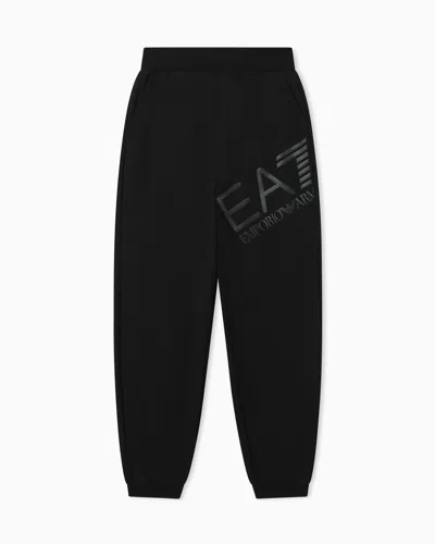 Ea7 Logo Series Jersey Joggers In Black