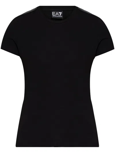 Ea7 Logo Series Jersey T-shirt In Black