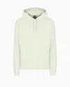 Ea7 Logo Series Organic-cotton Hooded Sweatshirt In Green