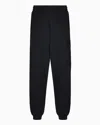 Ea7 Logo Series Organic-cotton Joggers In Black