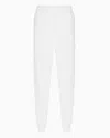 Ea7 Logo Series Organic-cotton Joggers In White