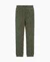 Ea7 Logo Series Polar Fleece Joggers In Green