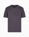 Ea7 Logo Series Short-sleeved Organic Cotton Jersey T-shirt In Grau