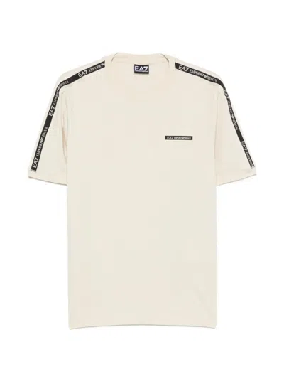Ea7 Logo Series Short-sleeve T-shirt In 뉴트럴
