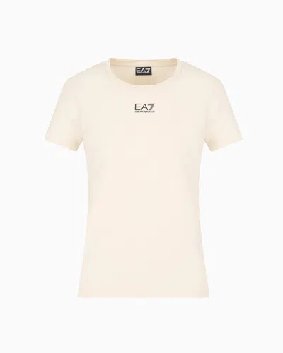 Ea7 Regular Fit T-shirts In Beige