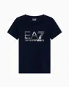 Ea7 Logo Series Stretch-jersey Crew-neck T-shirt In Blue