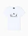 Ea7 Logo Series Stretch-jersey Crew-neck T-shirt In White