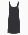 Ea7 Logo Series Stretch-modal-blend Interlock Dress In Black