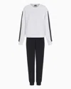 Ea7 Logo Series Stretch Modal Blend Tracksuit In Two-tone