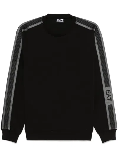 Ea7 Logo Series Sweatshirt In Black