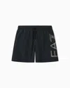 Ea7 Logo Series Swim Trunks In Black