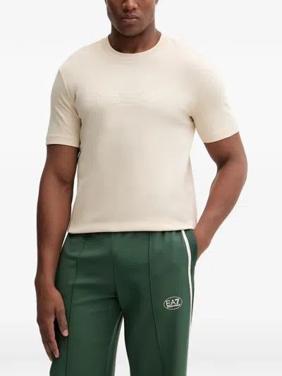 Ea7 Logo Series T-shirt In Neutral