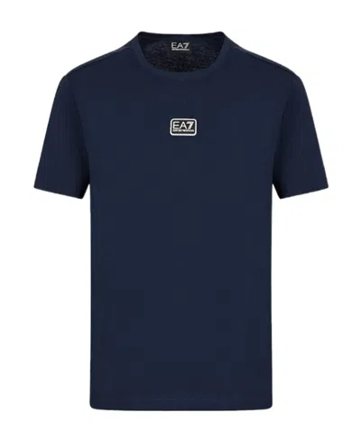 Ea7 Logo Short Sleeved T-shirt In Black