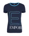 Ea7 Logo Short-sleeved T-shirt In Blue