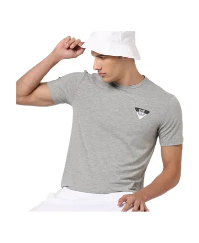 Ea7 Logo Short-sleeved T-shirt In Gray