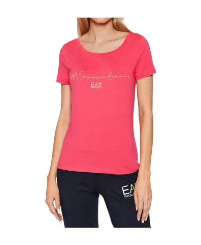 Ea7 Logo Short-sleeved T-shirt In Orange