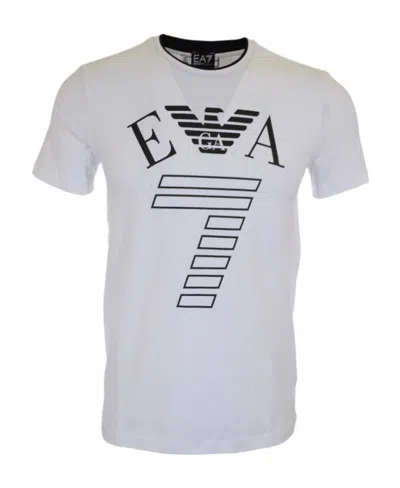 Ea7 Logo Short-sleeved T-shirt In White
