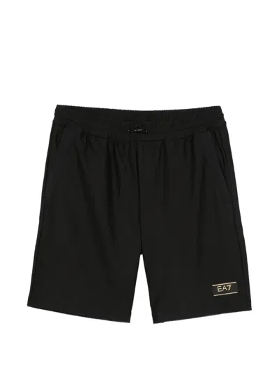 Ea7 Logo Shorts In Black