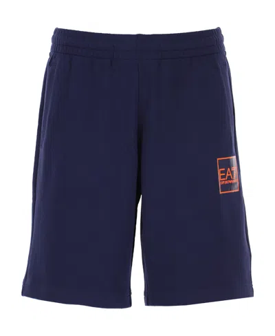 Ea7 Logo Shorts In Black