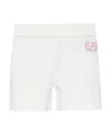 Ea7 Logo Printed Shorts In White