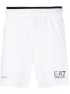 Ea7 Emporio Armani Logo Shorts White In White
