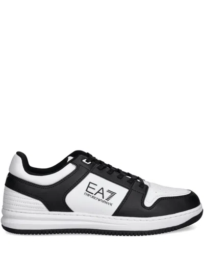 Ea7 Logo Sneakers In Black