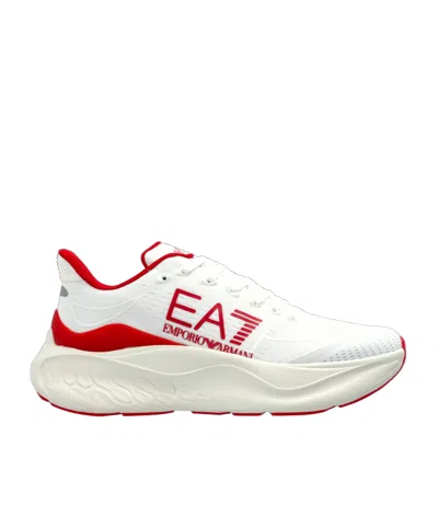 Ea7 Logo Sneakers In White
