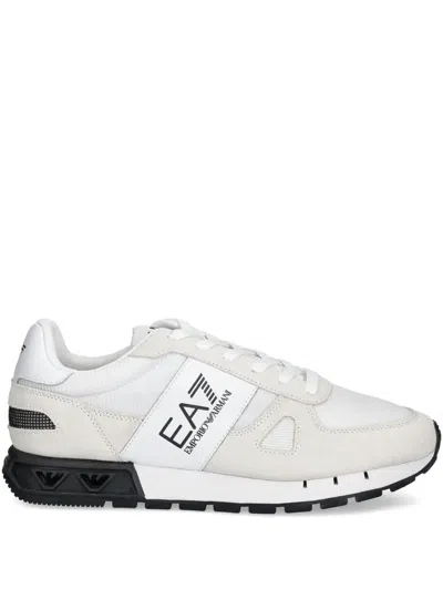 Ea7 Logo Sneakers In White
