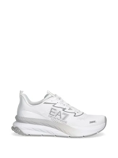 Ea7 Logo Sneakers In White