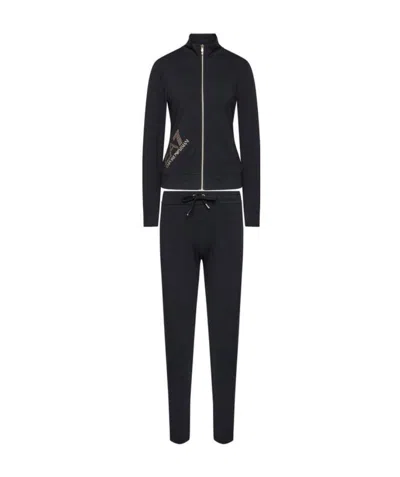 Ea7 Logo Sports Suit In Black