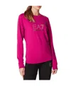 Ea7 Logo Sports Sweater In Pink