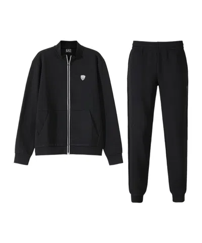 Ea7 Logo Sportswear Set In Black